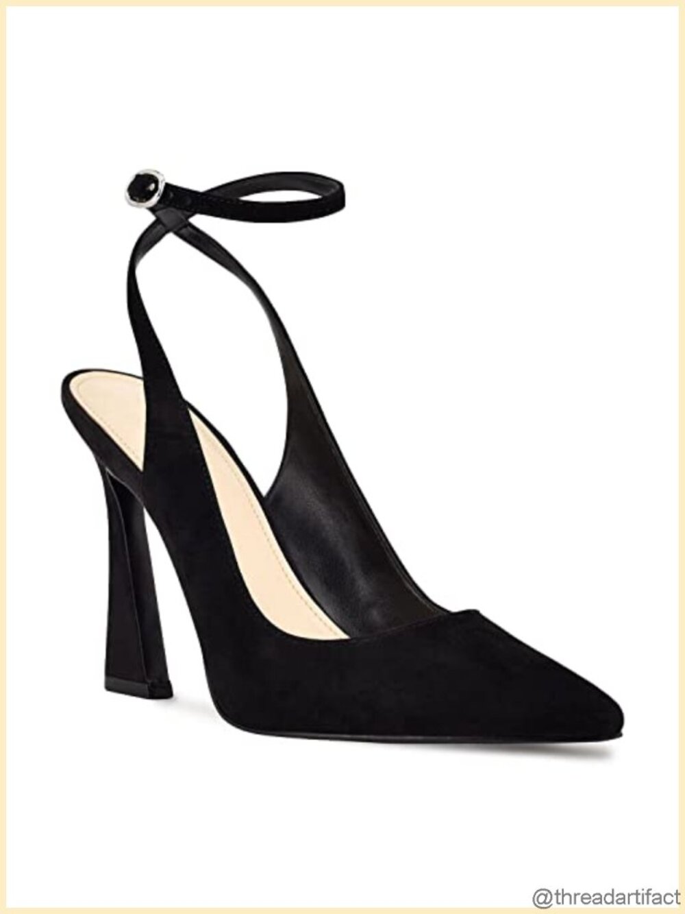 Women's Pointed Toe Slingback Pumps High Heel Ankle Strap Dress Shoes